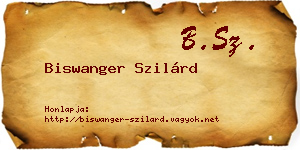 Biswanger Szilárd névjegykártya